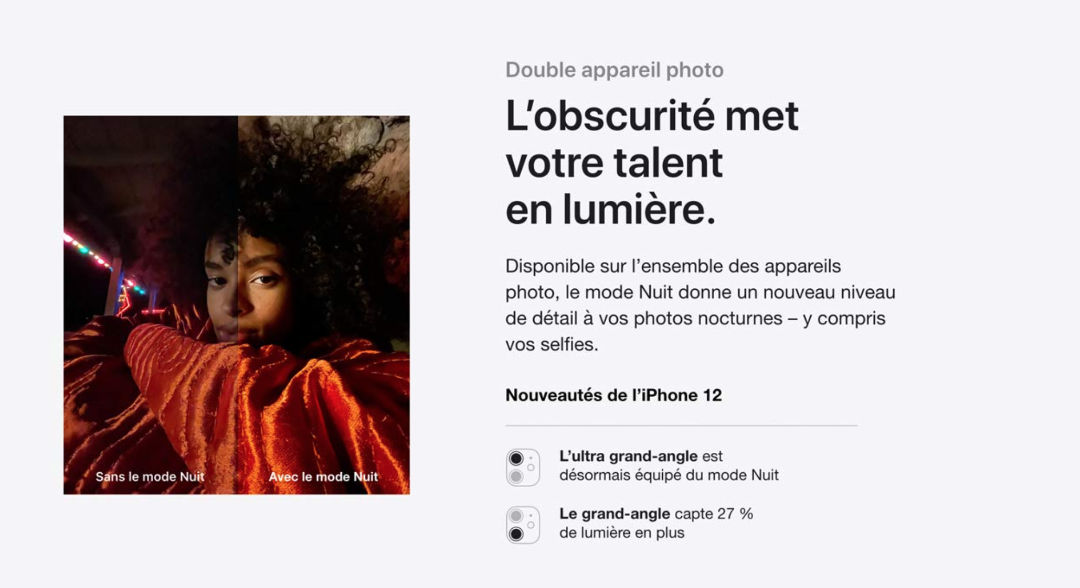 iPhone 12 et son double appareil Photo